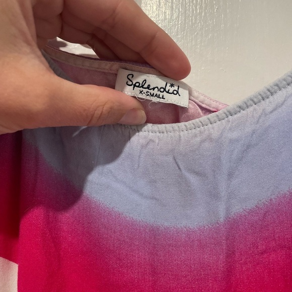 Splendid striped trapeze tank adjustable straps with side slits XS - Picture 3 of 4